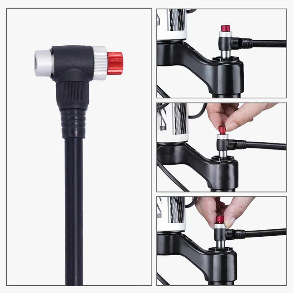 ThinkRider Portátil 300psi Bomba de Ar de Alta Pressão com Medidor para Fork & Suspensão Traseira Amortecedor Montanha.