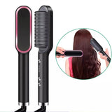 Escova Alisadora Elétrica 3 em 1 Bivolt 120/220V com Pente de Aquecimento